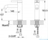 Kohlman Axel bateria umywalkowa 18 cm chrom QB105A